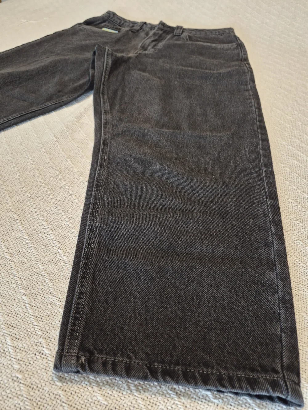 Empyre Men's Black Loose Fit Skater Jeans with Branded Patch